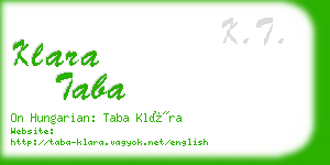 klara taba business card